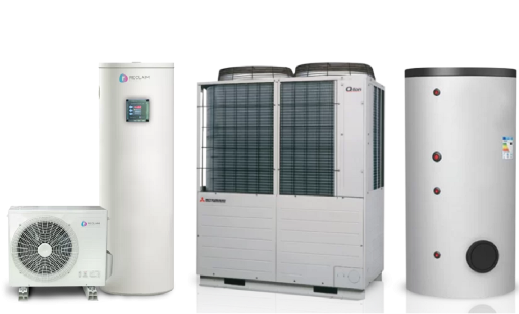 Reclaim Heat Pump Hot Water Systems for domestic and commercial installations.