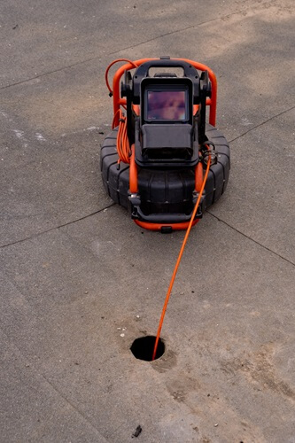 Drain camera to identify source of blocked drains