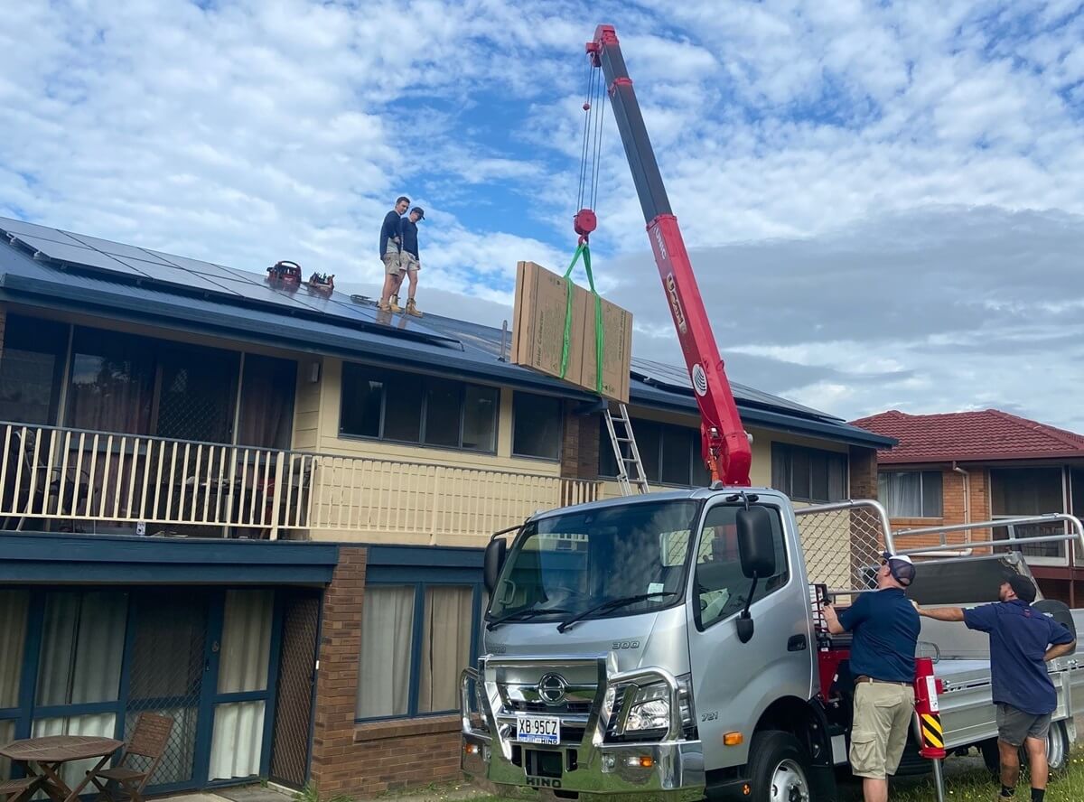 Crane Truck for hire from Salmon Plumbing Brisbane