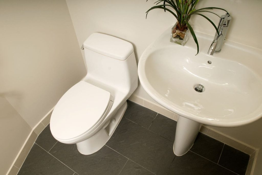 Leaking toilet or blocked drain in the basin can cause bad bathroom smells.
