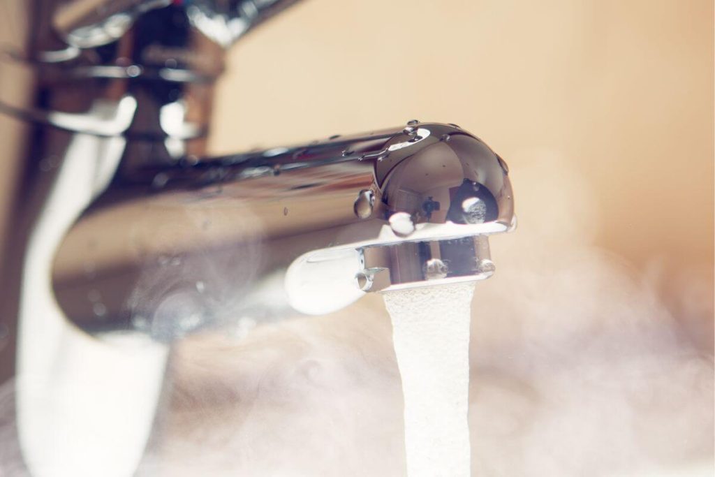 Hot water from tap - tempering valves mitigate scalding events