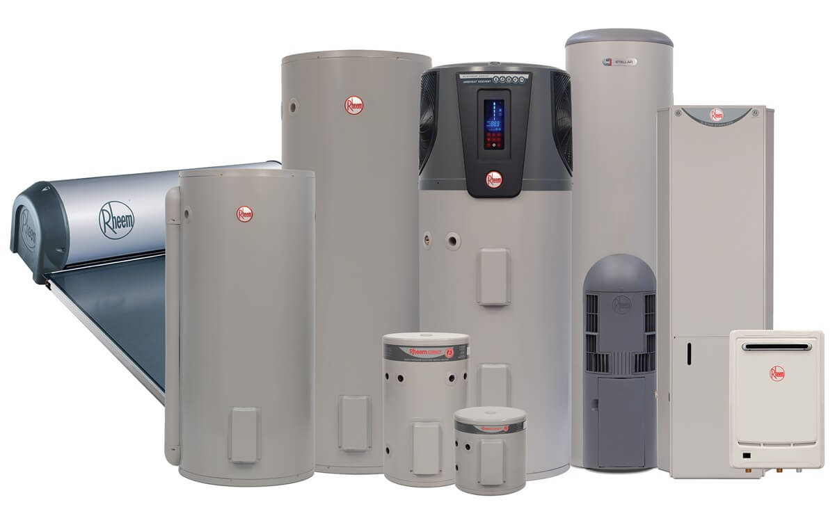 Rheem Family Products - source from Rheem Dealer Salmon Plumbing Brisbane