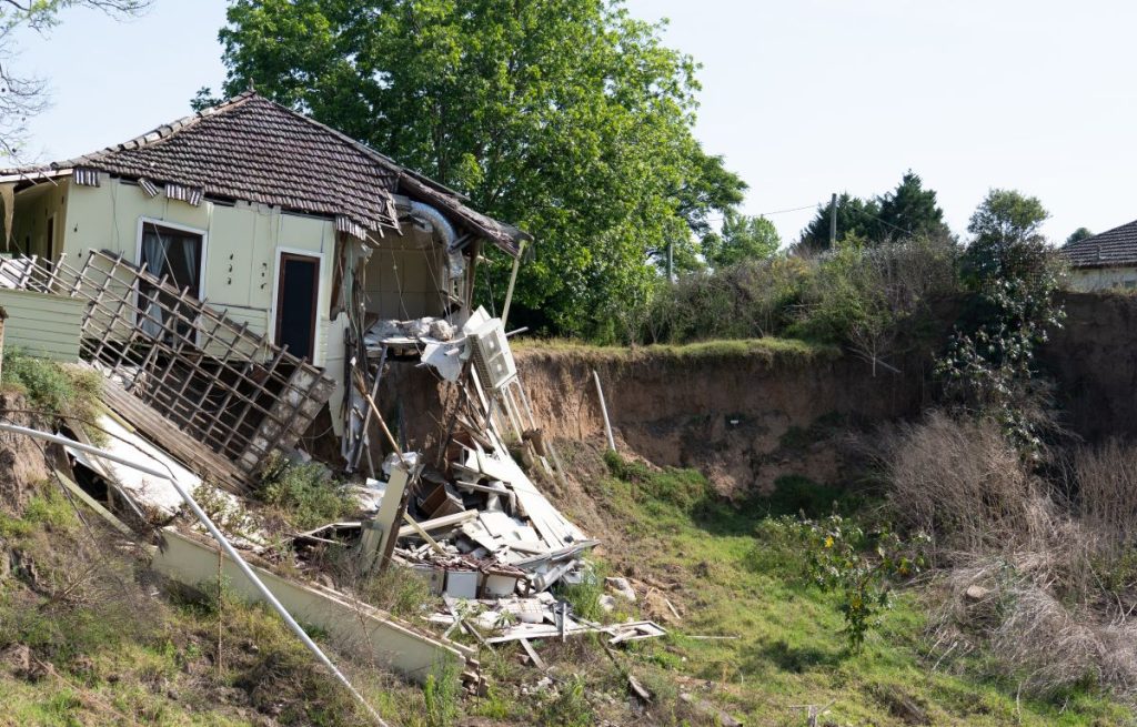 Sinkholes can be caused by incorrect drainage and leaky pipes.