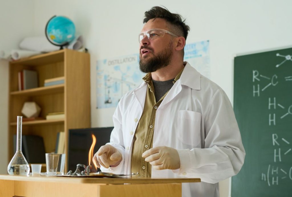 Science lab equipment installed by gas qualified plumbing contractor for schools 