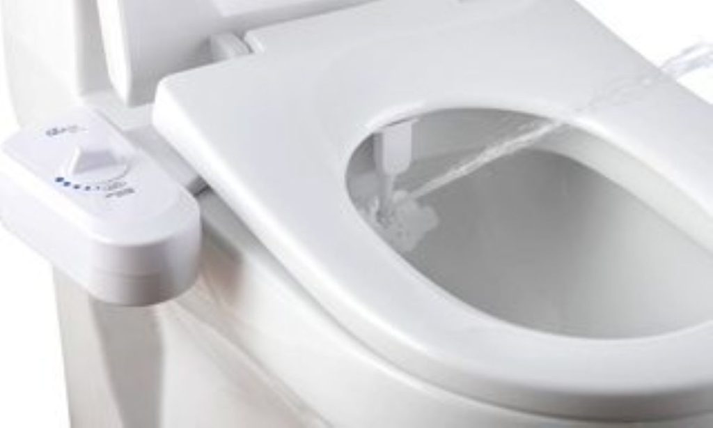 Bidet toilet seat with controls. Bidet backflow prevention is essential as part of installation.