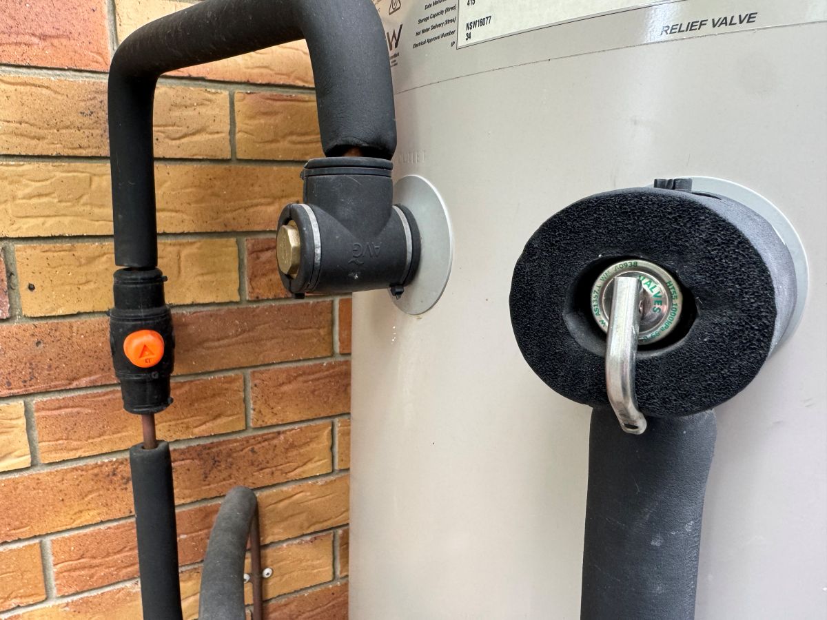 Quality Australian hot water valves installed on residential hot water system